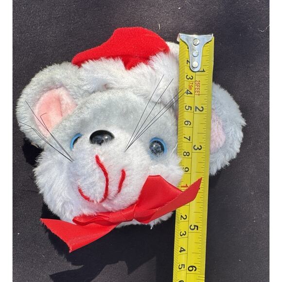 House Of Loyd Mouse Christmas Nostalgia Plush Toy Door Knob Decor Santa Hat - Picture 3 of 7